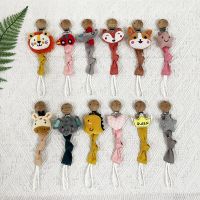 New Baby Products Beech Pacifier Clip Lion Animal Cotton Linen Ribbon Pacifier Rope Baby Unique Elegant Design Pacifier Chain Bowl Fork Spoon Sets