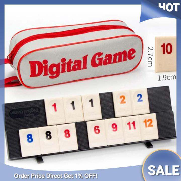 Rummikub New Portable Digital Board Party Game Israel Mahjong Fast Moving Rummy Tile Family