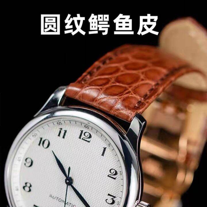 hot-sale-good-workmanship-crocodile-leather-strap-ladies-butterfly-double-snap-button-pin-buckle-waterproof-watch-chain