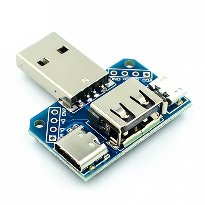 3ชิ้น-dc-5v-4-in-1-usb-ไปยัง-micro-to-type-c-4p-2-54มม-อะแดปเตอร์เชื่อมต่อแผ่นชายกับขั้วต่อ-usb-ตัวเมียขั้วต่อ-usb