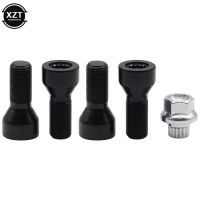 4pcs/set M14 x 1.25 Wheel Lock Bolt Lug Nut Black + Key for BMW Mini R50 R52 R53 Auto Parts Nails  Screws Fasteners