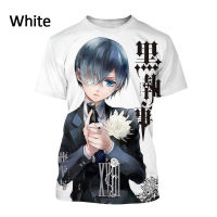 2023 Summer New Classic Anime Black Butler 3D Printing Mens T-shirt Fashion Role-playing Short-sleeved Round Neck Hip-hop Funny Unisex Casual T-shirt Novel Clothing