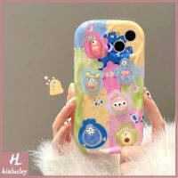 เคสโทรศัพท์รูปอสูรกายเล็กๆลายการ์ตูนน่ารักสุดสร้างสรรค์แบบสามมิติเข้ากันได้กับ IPhone 7Plus XR 7 8 Plus 11 13 14 Pro Max 6 6S X XS Max SE 3D ขอบโค้งมนปกอ่อน