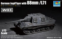 * เป่าแตร07166 172เยอรมัน JagdTiger กับ88MmL71พลาสติกประกอบโมเดล