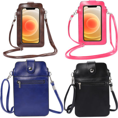 Touch Screen Cell Phone Pouch Child Bag For 11 Pro XS Max XR Pu Leather Shoulder Strap Cover For Samsung S20 Xiaomi Case