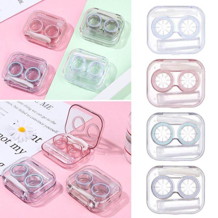 1 x Lens Box Transparent Tweezers Suction Stick Container Set Portable