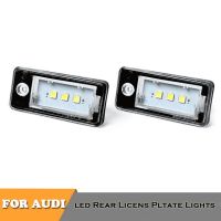 3smd แผ่นป้ายทะเบียนรถยนต์ด้านหลัง Led สำหรับ Audi A3 8P A6 A4 A8 Q7 Rs4 Canbus Rs6โคมไฟแผ่นตัวเลขออโต้ไม่มีข้อผิดพลาด