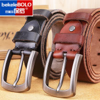 Natural cowhide belt for mens hard metal buckle soft original cowhide mens leather belt unique texture real leather jeans belt