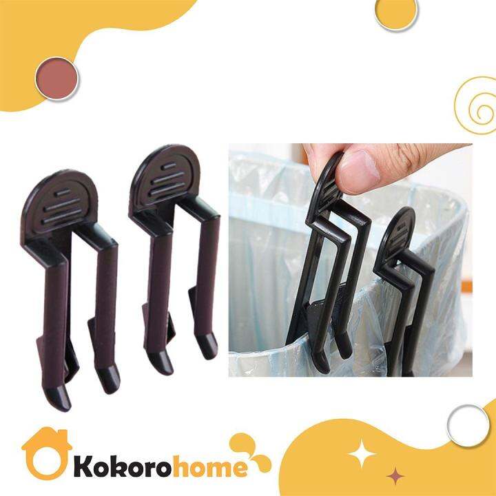 KOKORO [2 Pcs/Set] Garbage Bag Clips Practical Garbage Bin Clips Trash