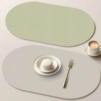 【CW】℡♝  Table Placemat Non-Slip Resistant Dining Fake Leather Cup Coaster Supply