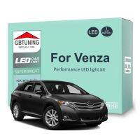 หลอดไฟตกแต่งภายใน LED 15ชิ้นชุดคิทสำหรับรถโตโยต้า Venza 2009 2010 2013 2014 2015 2016แผนที่รถยนต์โดมลำตัว Canbus 100% ไม่ผิดพลาด