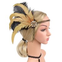 【hot】❁◇☽  1920s Flapper Feather Headband Headdress Costume Hair Accessories