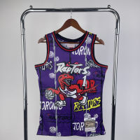 ร้อนแรงเสื้อกีฬาของแท้ผู้ชายเสื้อเจอร์ซีย์วินซ์คาร์เตอร์และ Tracy McGrady 1998-99 Mitchell &amp; ไม้เนื้อแข็งสีม่วง