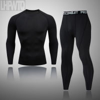 Mens compression sportswear sports thermal underwear jogging suit rash guard running suit gym clothing fitness tights