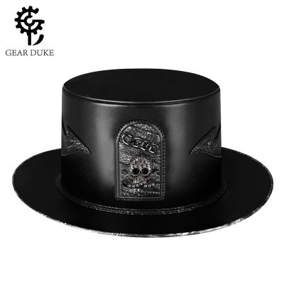 Halloween Wholesale European And American Punk Plague Doctor Props Flat Top Big Brim Magic Hat Gentleman Top Hat Female