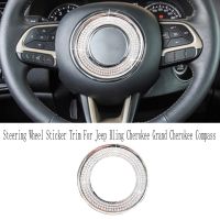 Steering Wheel Sticker Zinc Alloy Steering Wheel Sticker for Jeep Bling Cherokee Grand Cherokee Compass