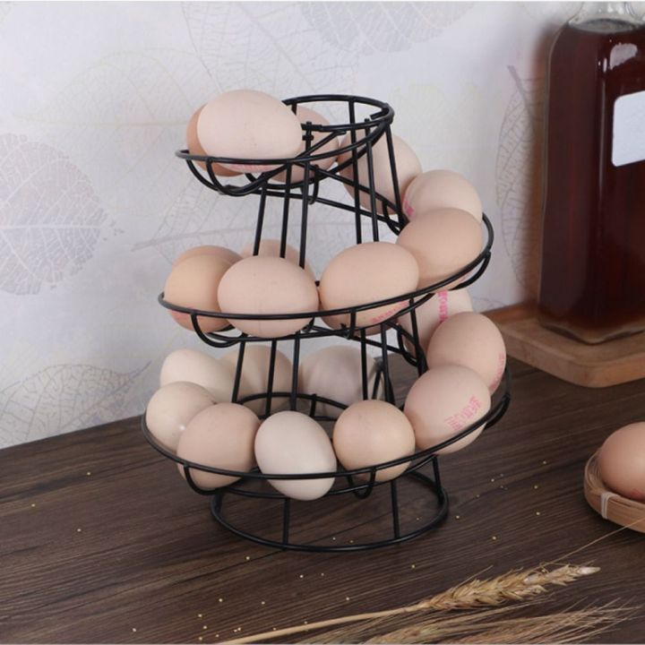 egg-lattice-holder-egg-storage-basket-egg-organizer-stand-egg-basket-organizer-egg-lattice-storage-kitchen-storage-rack-spiral-egg-holder-iron-wire-egg-basket