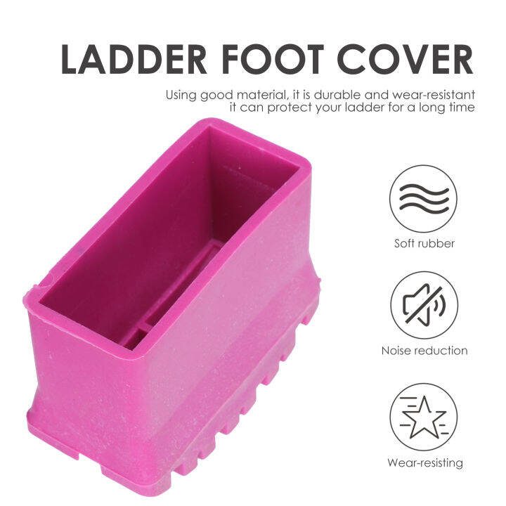Chaoshihui 2Pcs Rubber Ladder Feet Mat Shaped Ladder Feet Mat Ladder