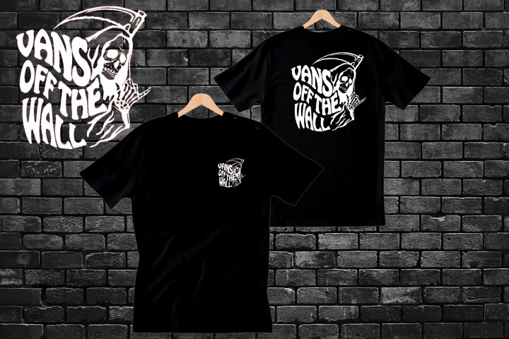 VANS OFF THE WALL GRIM REAPER FRONT AND BACK UNISEX COTTON TSHIRT ...