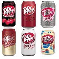 Dr Pepper เครื่องดื่มแต่งรสอัดลม330Ml นำเข้ามาจาก Poland สองกระป๋อง Gratis Ongkir