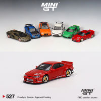 MINI GT 1:64 Model Car Silvia (S15) Rocket Bunny Alloy Vehicle #527 RHD Red