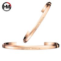 ◑ Women Bracelet Hannah Martin Brand Fashion Stainless Steel Bracelet Circle Dress Female Bangles Jewelry For Ladies Sieraden