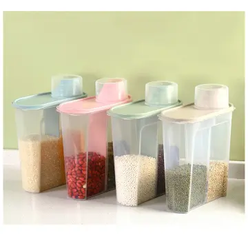 Plastic House Large Cereal Containers Storage Set Dispenser