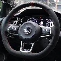 【CW】▣♟㍿  Car Steering Cover Braid Suede Leather 7 GTI R MK7 Polo Scirocco 2015 2016 Accessories