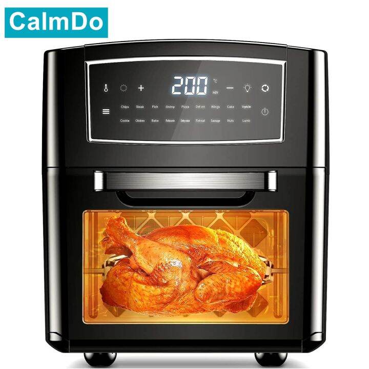 Calmdo Air Fryer Oven 12L/12.7QT Convection Toaster Food Dehydrator 18