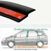 Z Shape Car Door Seal Strip Sound Insulation For The Car Z Type Rubber Sealing Strips Auto Weatherstrip Rubber Seals