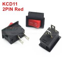 10pcs/lot Delicate Rocker Switch KCD11 10 x 15 mm AC 250V 3A 2 Pin Red ON/OFF I/O SPST Snap in Mini BoatFree shipping