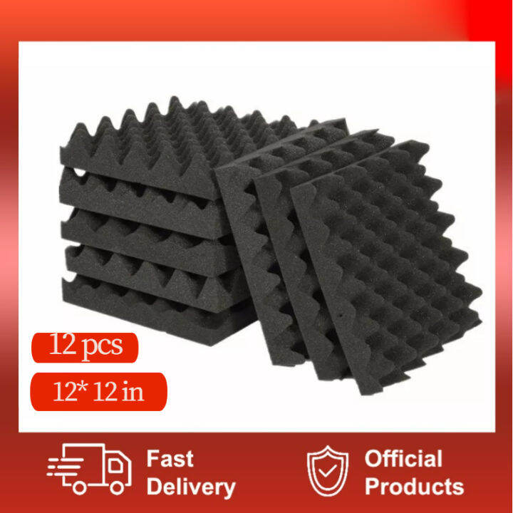 [FreeTape]30*30*2.5cm 12/6PCS Acoustic Sound proof Foam For Wall