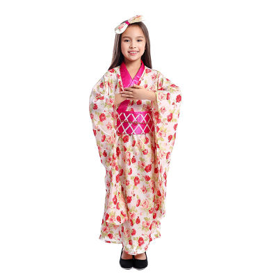 สาวเอเชียเจ้าหญิงญี่ปุ่นซากุระเกอิชาเด็กพิธีชาติพันธุ์กิโมโนแห่งชาติฮาโลวีนเครื่องแต่งกาย