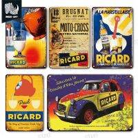 Lupeishop INEED Ricard เบียร์ Retro ป้ายโลหะโปสเตอร์ Vintage Wall ตกแต่งแผ่นบาร์ผับแผ่นโลหะอุปกรณ์เสริมที่สมบูรณ์แบบสำหรับ Home, Bar และร้านอาหารตกแต่ง