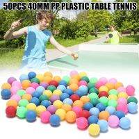 ♕✟ 40mm Table Tennis Balls 2.4g Random Colours 50pcs for Games Outdoor Sport Table Tennis Balls EIG88