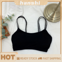 hanshi [2023 new HOT FASHION] lazlook เสื้อชั้นในสตรีเซ็กซี่แขนกุดเปิดหลังเข้ารูปสีพื้นมีแผ่นเสริมหน้าอกสำหรับฤดูร้อน