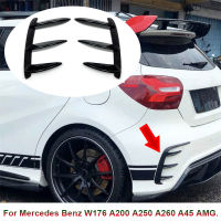 รถสีดำมันวาว Pelakang สปอยเลอร์ช่องระบายด้านข้างกันชน Pelindung untuk Benz W176 A200 A250 A260 A45 AMG กันชน