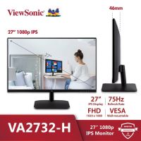 ViewSonic VA2732-H 27-inch Full HD IPS Monitor with Frameless Design, VGA, HDMI, Eye Care for Work and Study at Home, Black