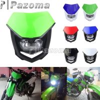 ☃✉ไฟท้ายคาวาซากิ KX KLX KLR KLE ZZR KDX 110 250 Enduro Streetfighter H4สีเขียวไฟหน้ารถมอเตอร์ครอสลุยโคลนหลอดไฟหน้า