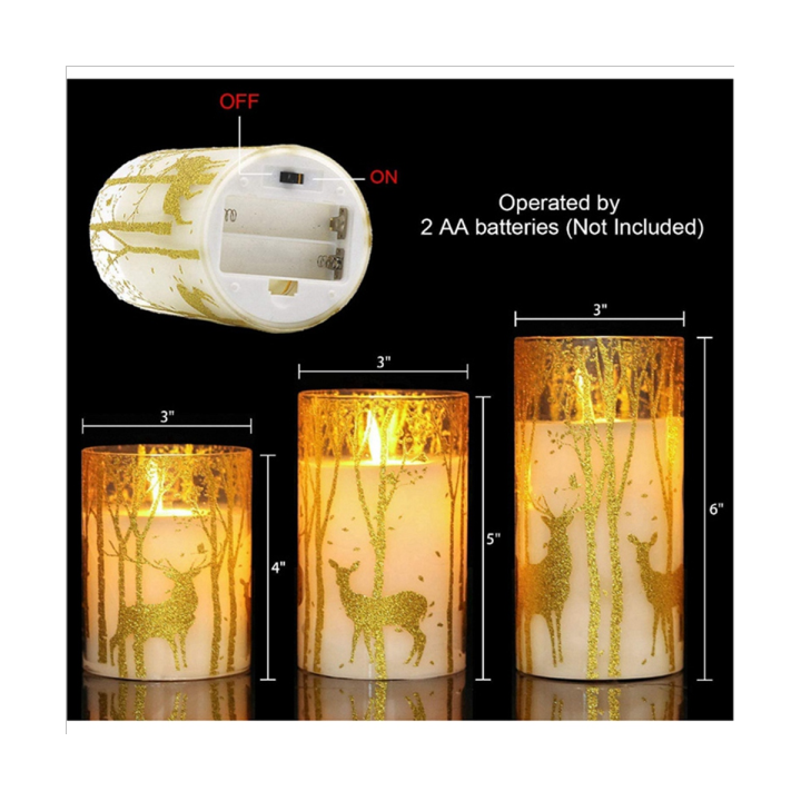 1set-led-electronic-candle-light-sticker-lampshade-home-decoration-decorative-candle-plastic