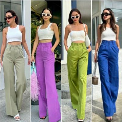 Simonne high waist pants กางเกงขากระบอก กางเกงเอวสูง ทรงสวย เบสิคใส่ได้บ่อยแมทช์อะไรก็ดีย์