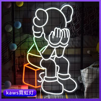 ไฟนีออน KAWS ตุ๊กตาแบรนด์แฟชั่น Sesame Street โคมไฟแบรนด์พังก์บาร์ LED ไฟตกแต่ง .