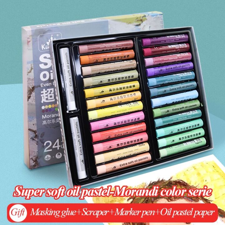 Kuelox Macaron Super Soft Oil Pastel Professional Painting Heavy Color oil  pastel For Gift Art School Stationery Supplies Crayon
