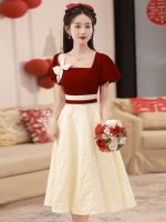 【Ready】? Small toast dress bride 2023 summer new engagement dress can usually wear certificate registration dress