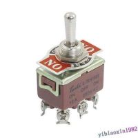 ๑✉✺ 10pcs AC 250V 15A 12mm Diameter Screw Mount Toggle Switch DPDT 6 Pins