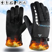 Gants de moto thermiques pour hommes mitaines chaudes imperméables cyclisme ski randonnée plein air sport hiver