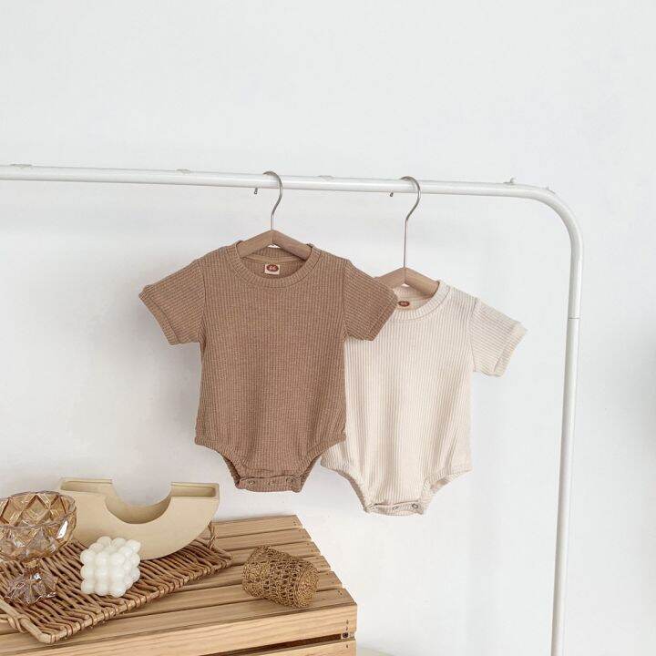 baby-romper-cotton-casual-style-simple-short-sleeve-baby-bodysuit-jumpsuit-baby-clothes