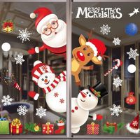 Christmas Ornaments Xmas New Year 2023 Christmas Wall Window Stickers Merry Christmas Decoration for Home Navidad Gift 2022