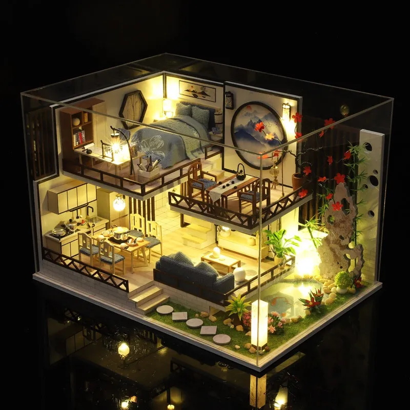 Mua Mô hình nhà DIY Doll House Tiệm Bánh Ngọt Miss Cake Kèm Mica Chống bụi  tại Mozakids  Mô hình gỗ 3D  Tiki