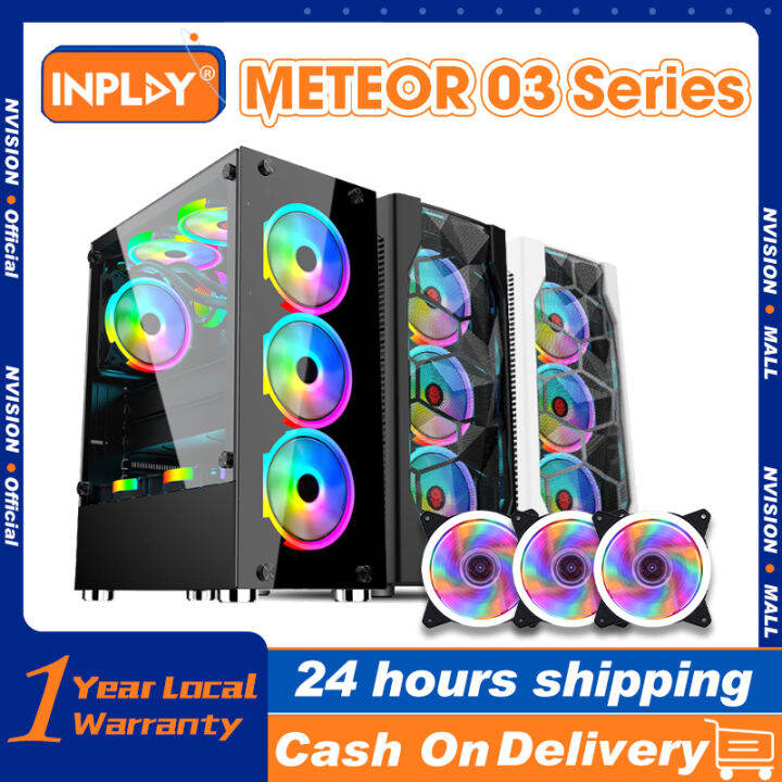 INPLAY PC Case Gaming Computer Case METEOR 01/METEOR 03 Mid-Tower ATX ...